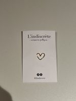 Pin’s coeur plaqué or marque française « l’indiscrète »
